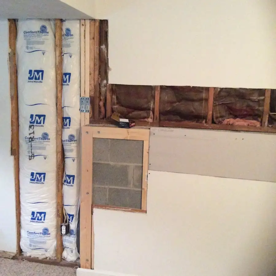 Wall insulation replacement during Contents Cleaning & Restoration in West Vincent